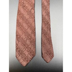 Vintage Kolmer-Marcus George Wally NY Silk Tie Brown Textured Embroidered 3"